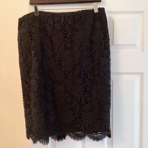 NEW Talbots Womens lace skirt 14 W Knee Length